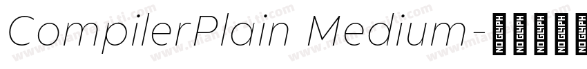 CompilerPlain Medium字体转换